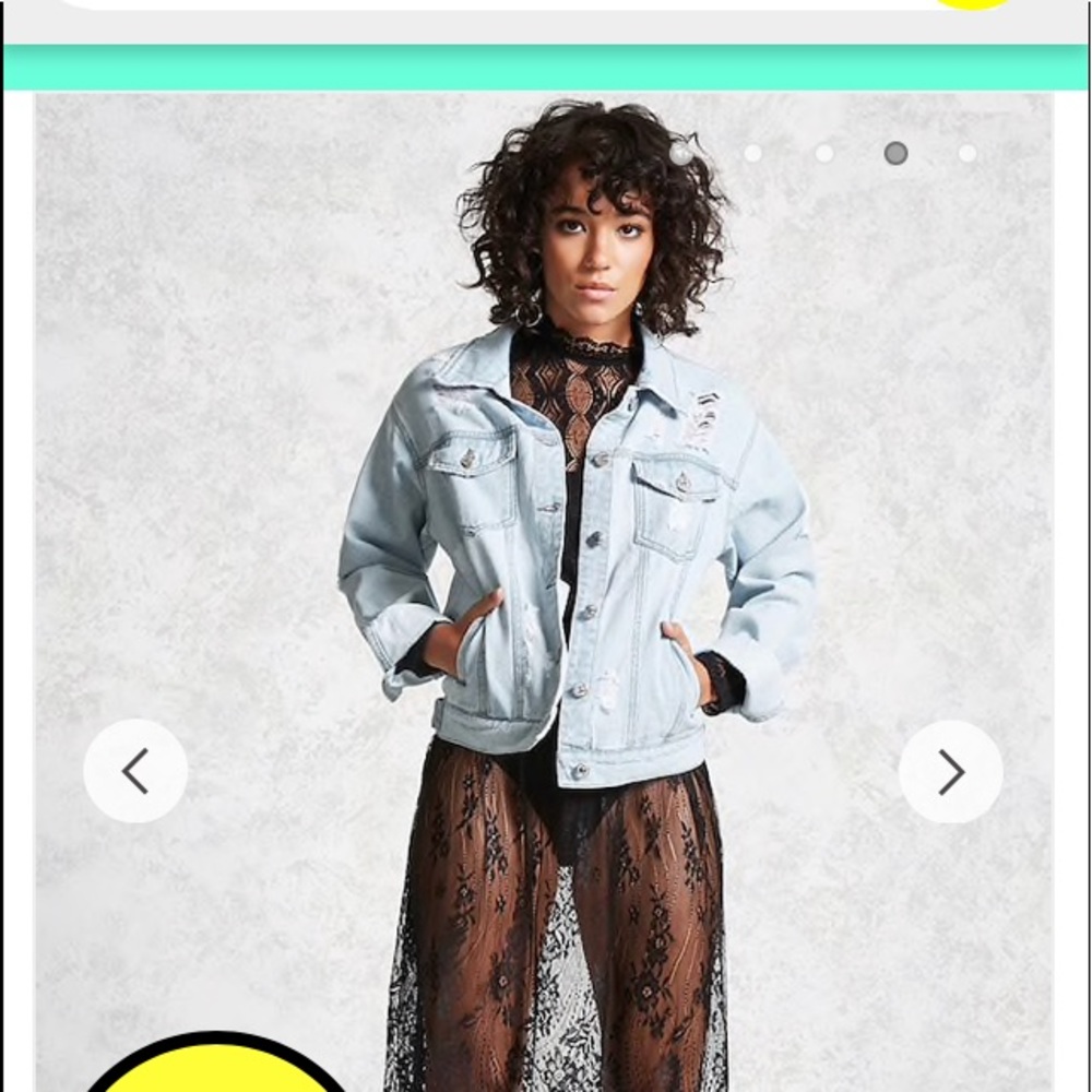 Forever 21 Distressed Denim Jacket